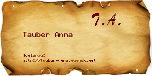 Tauber Anna névjegykártya